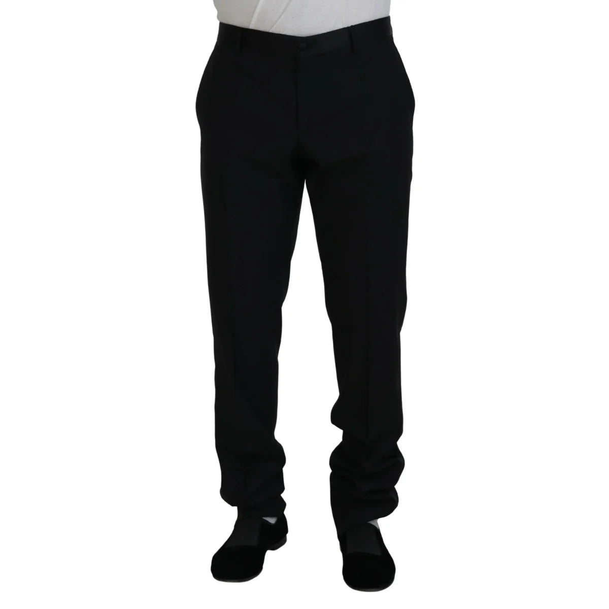 Sleek Italian Style Dolce Gabbana Slim Fit Dress Trousers &