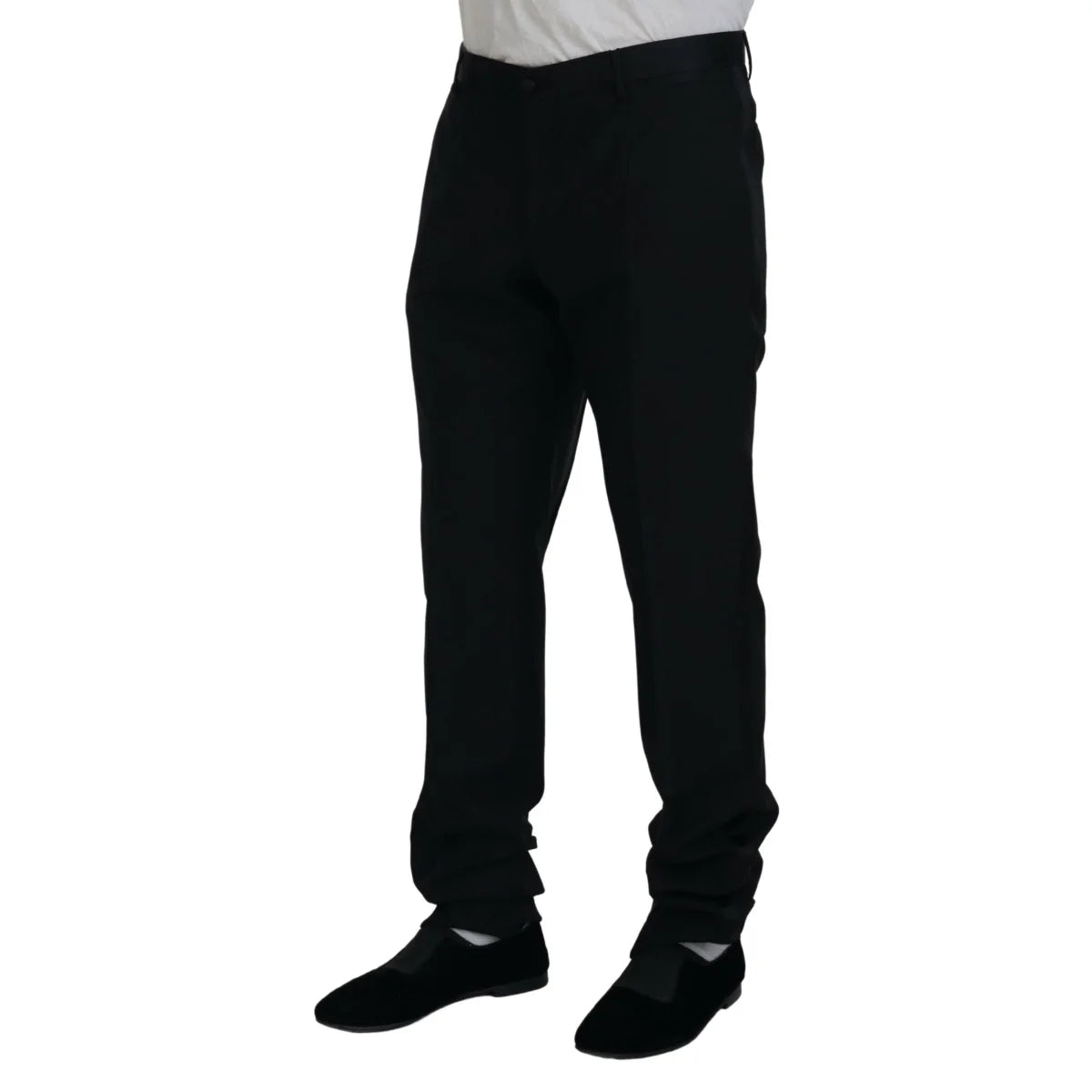 Sleek Italian Style Dolce Gabbana Slim Fit Dress Trousers &