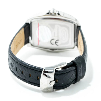 Sleek Silver and Black Quartz Watch for Stylish Clothing Accessories Chronotech