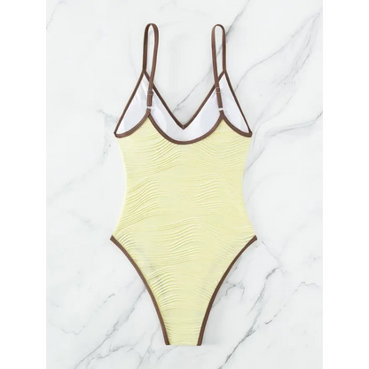 Sleek V-Neck One-Piece Swimsuit - Shop Now! Trendsi