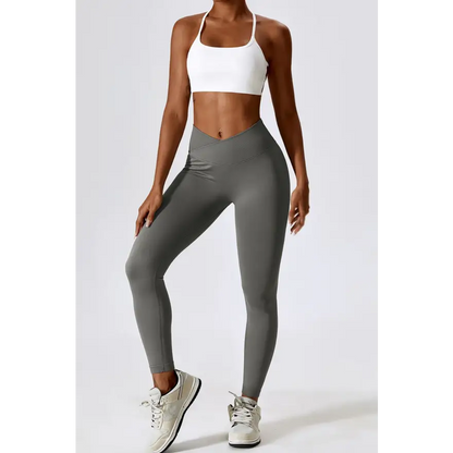 Elevate Your Workout with Slim Fit Wide Waistband Sports Leggings Trendsi