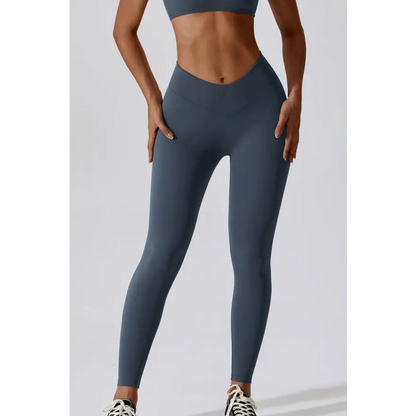 Elevate Your Workout with Slim Fit Wide Waistband Sports Leggings Trendsi