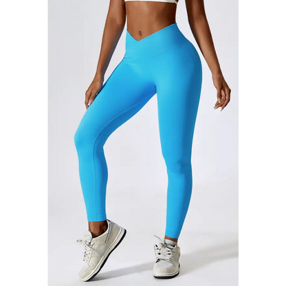 Elevate Your Workout with Slim Fit Wide Waistband Sports Leggings Trendsi