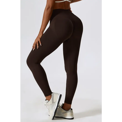 Elevate Your Workout with Slim Fit Wide Waistband Sports Leggings Trendsi