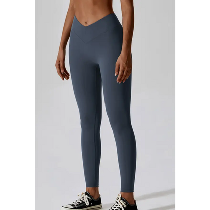 Elevate Your Workout with Slim Fit Wide Waistband Sports Leggings Trendsi