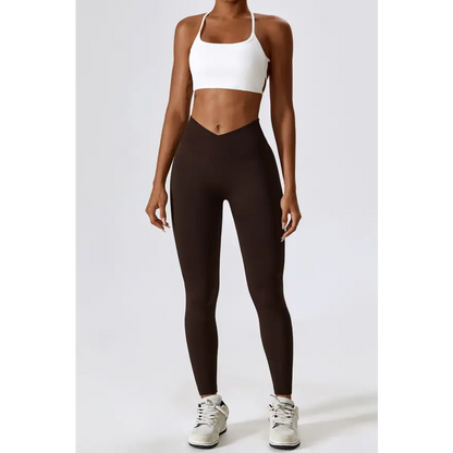 Elevate Your Workout with Slim Fit Wide Waistband Sports Leggings Trendsi