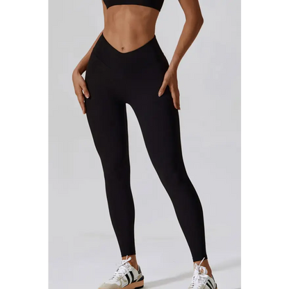 Elevate Your Workout with Slim Fit Wide Waistband Sports Leggings Trendsi