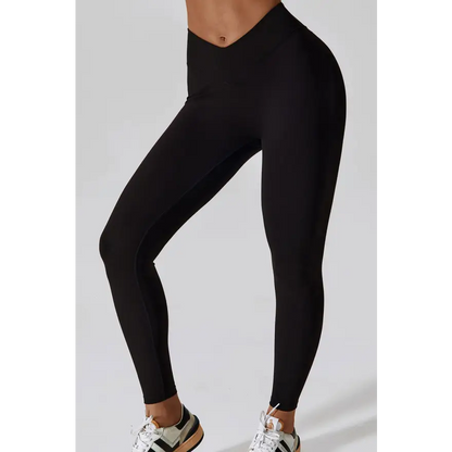 Elevate Your Workout with Slim Fit Wide Waistband Sports Leggings Trendsi