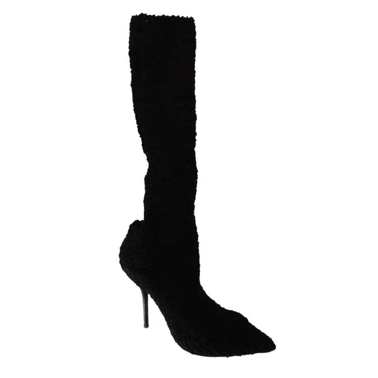 Spellbinding Dolce & Gabbana Black Magic Stretch Sock Boots