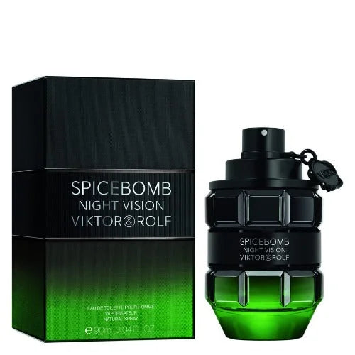Spicebomb Night Vision Men’s Cologne Bold Green and Spicy Fragrance Viktor & Rolf