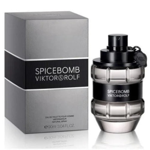 Spicebomb Warm Spicy Fragrance with Clever Grenade Shaped Bottle Men’s Cologne Viktor &amp; Rolf