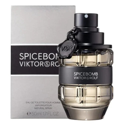 Spicebomb Warm Spicy Fragrance with Clever Grenade Shaped Bottle Men’s Cologne Viktor & Rolf