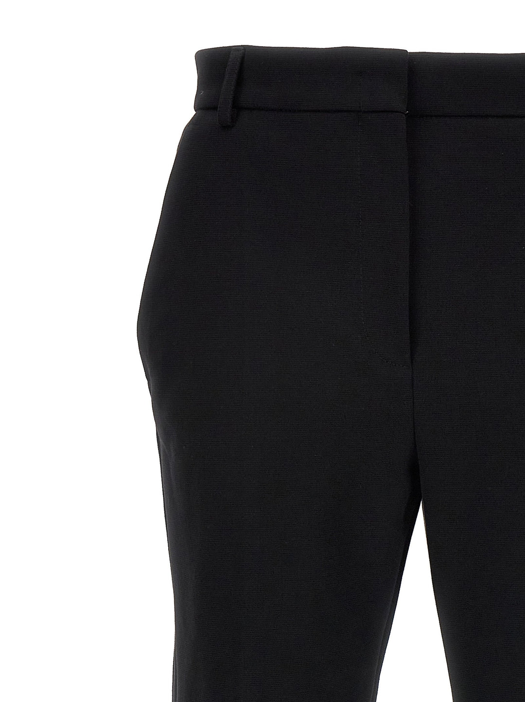 Sportmax Black Cotton Casual Pants