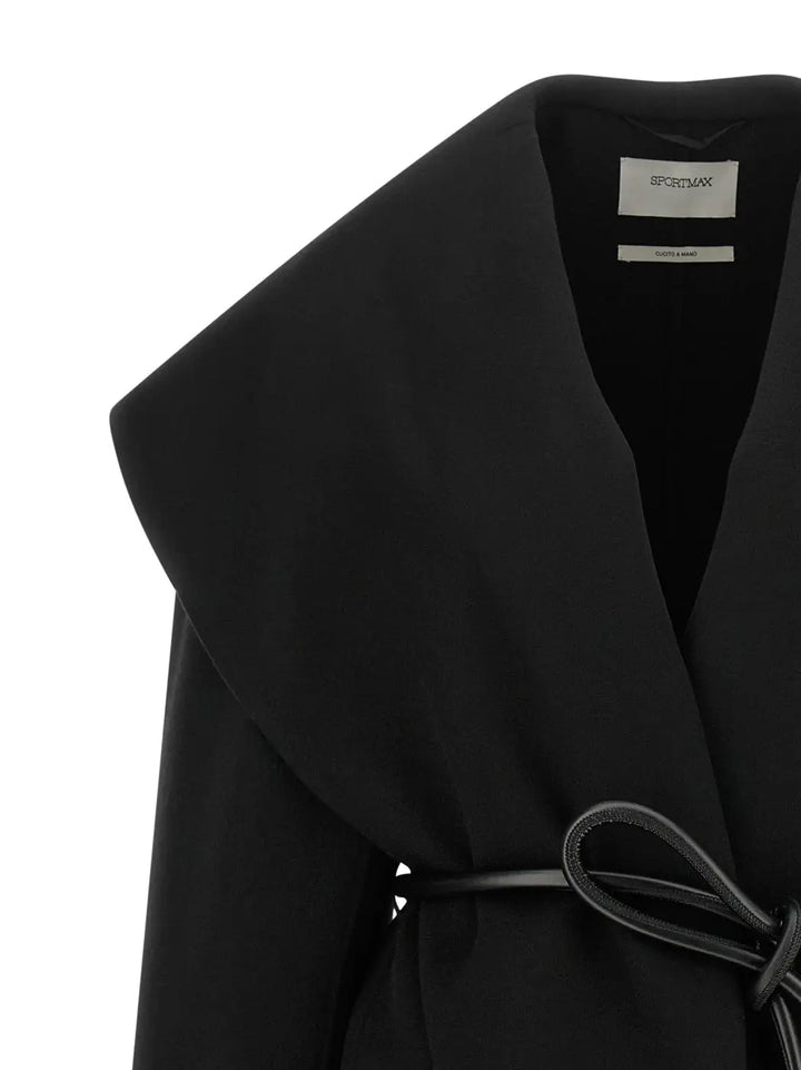 Sportmax Black Wool Coat