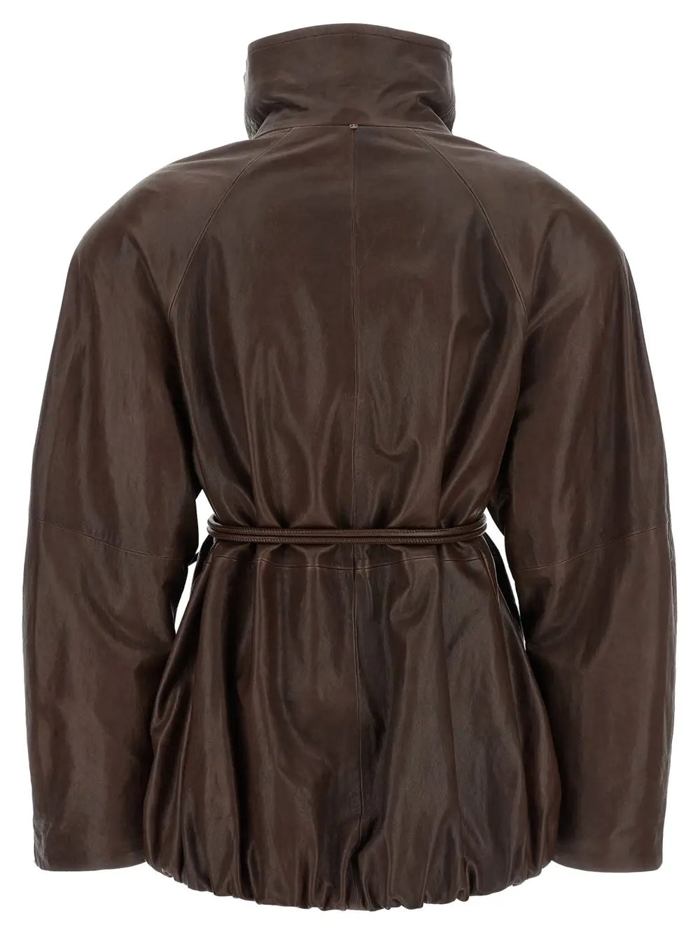 Sportmax Brown Lamb Leather Jacket