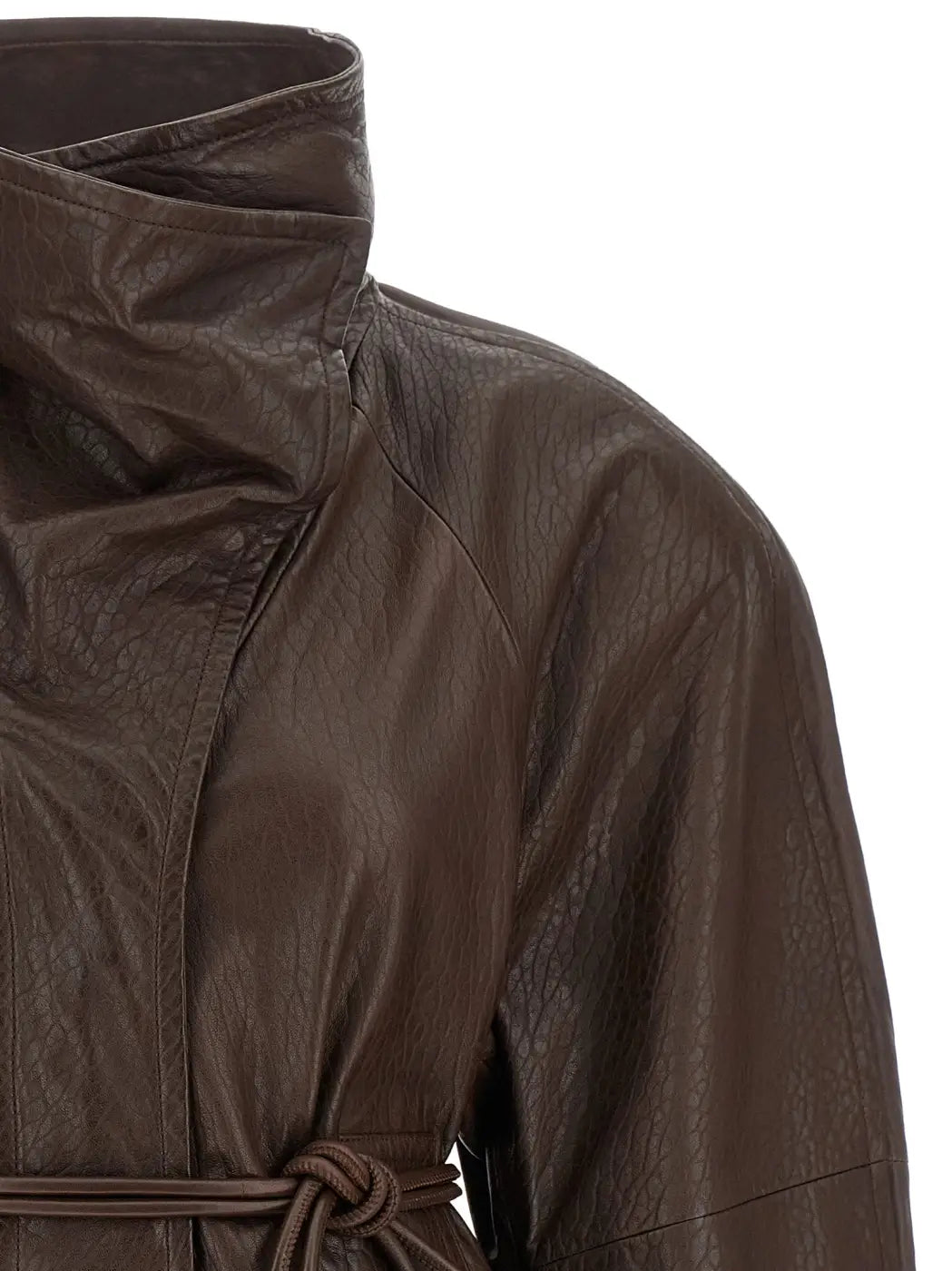 Sportmax Brown Lamb Leather Jacket