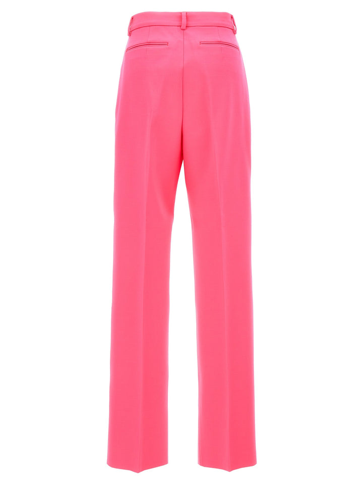 Sportmax Fuchsia Virgin Wool Casual Pants