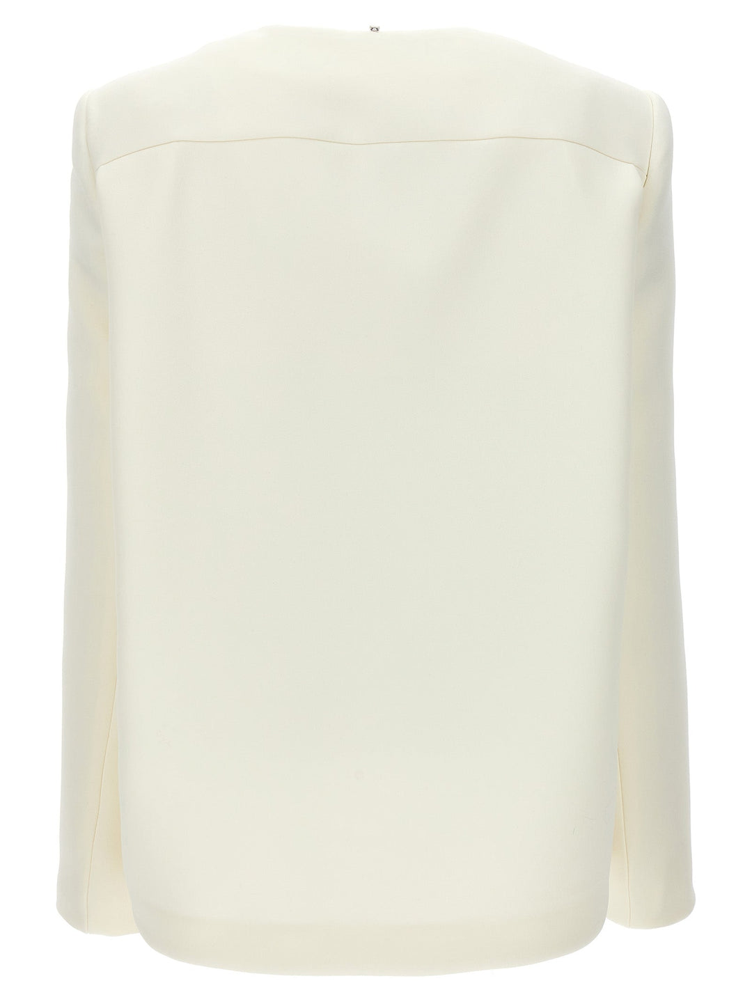 Sportmax White Polyester Full-Length Jacket