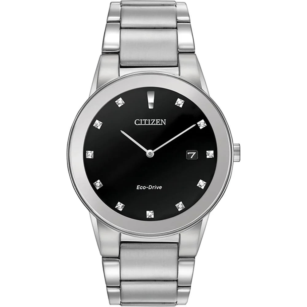 Stainless Steel Grey Analog Watch with Black Dial and Mineral Glass Citizen