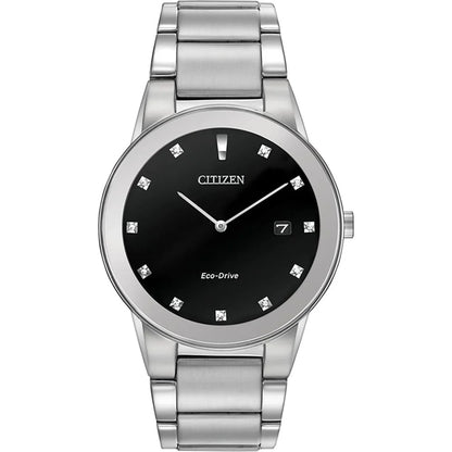 Stainless Steel Grey Analog Watch with Black Dial and Mineral Glass Citizen