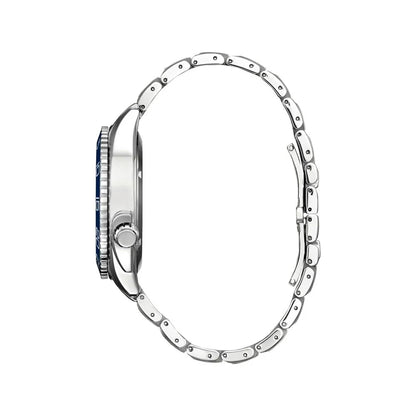 Stainless Steel Solar Watch with Blue Dial and Sapphire Glass Citizen