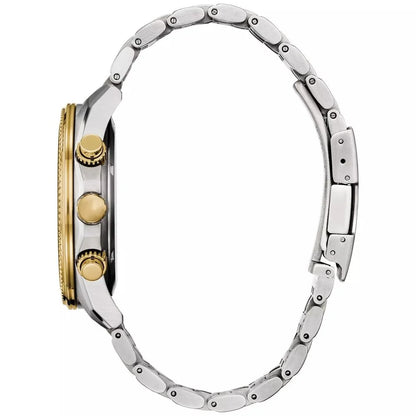 Stainless Steel Solar Watch Grey and Black 44MM Water Resistant 10ATM Citizen