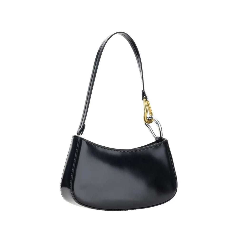 Staud - Black Calf Leather Bos Taurus Shoulder Bag