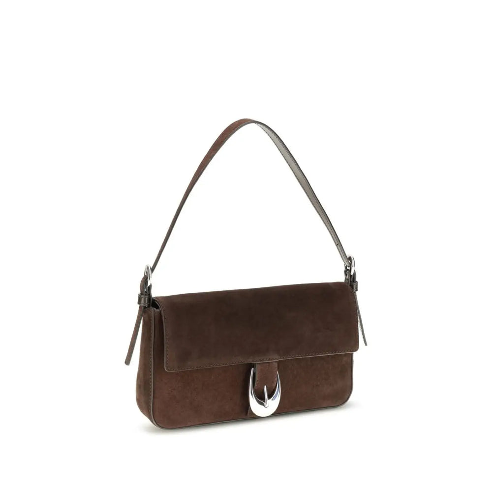 Staud Brown Calf Leather Bos Taurus Shoulder Bag