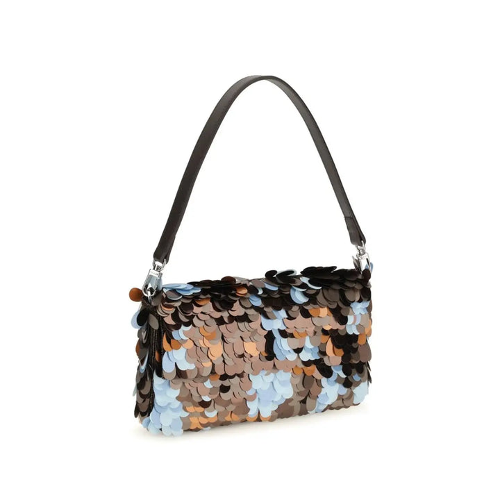 Staud Multicolor Marabou Shoulder Bag