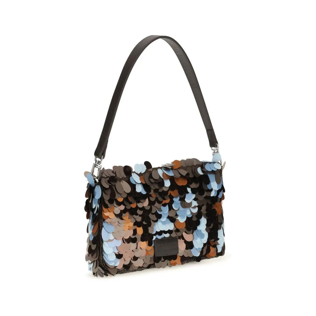 Staud Multicolor Marabou Shoulder Bag
