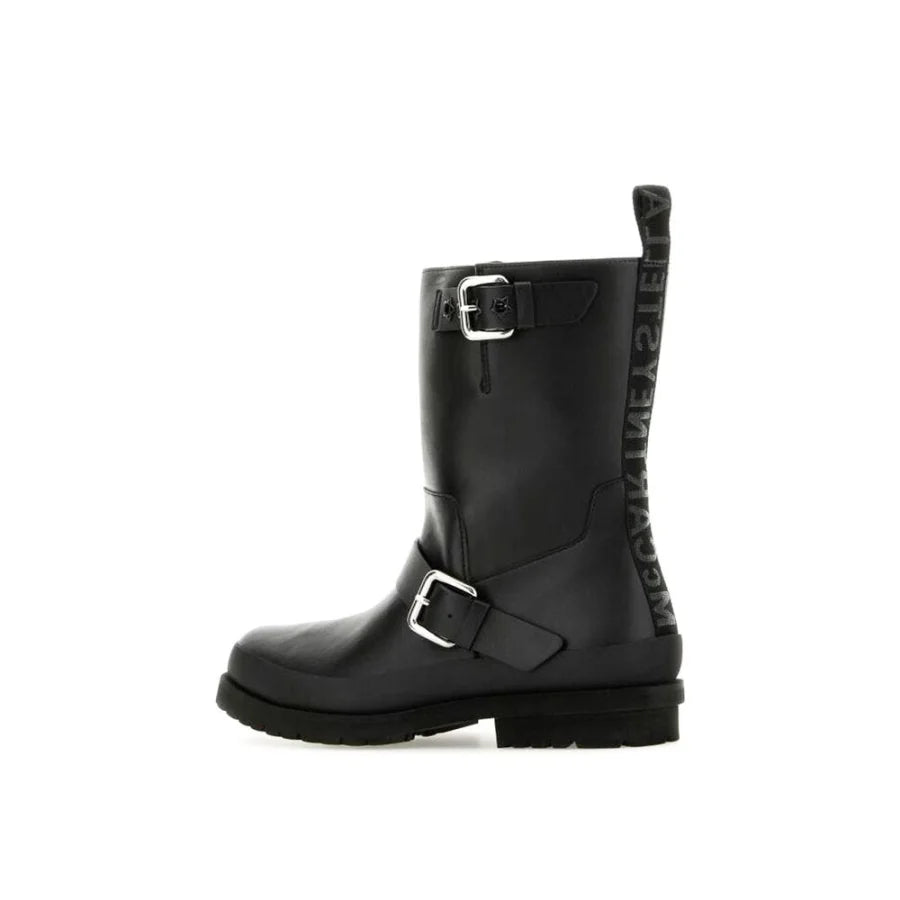 Stella McCartney Black Polyester Lace-Up Boots