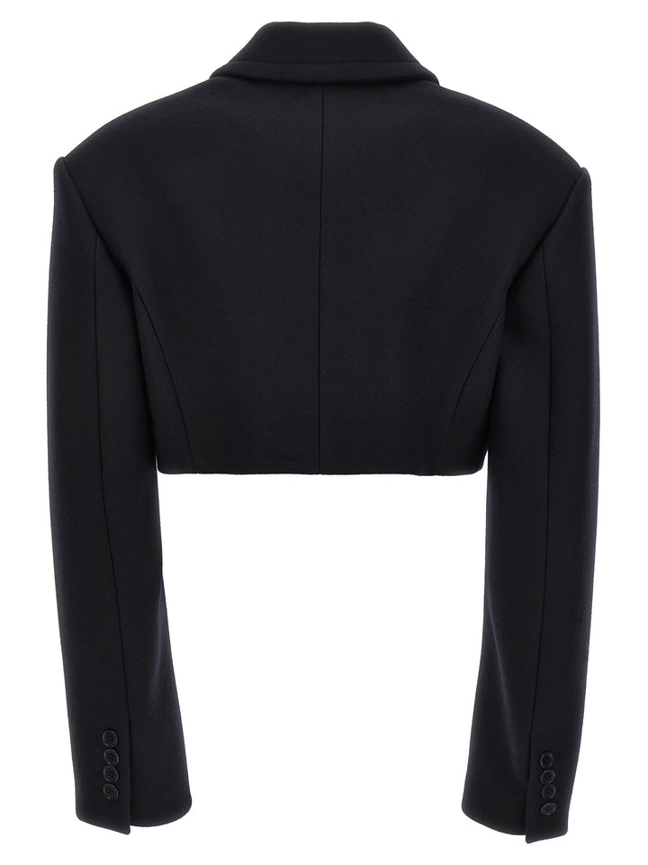Stella McCartney Black Wool Full-Length Jacket