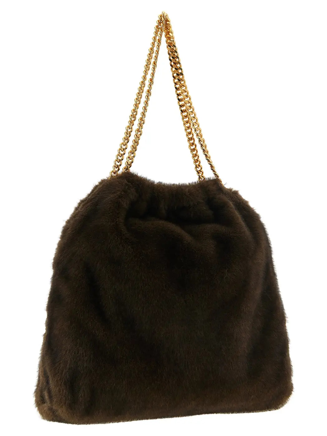 Stella Mccartney Brown Polyester Shoulder Bag