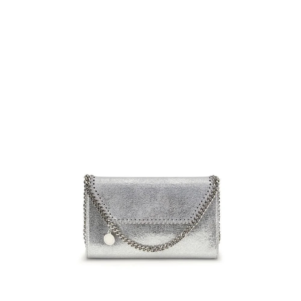Stella McCartney Falabella Metallic Finish Shoulder Bag Sparkles Boldly