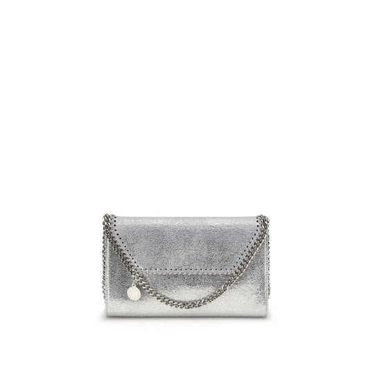 Stella McCartney Falabella Metallic Finish Shoulder Bag Sparkles Boldly