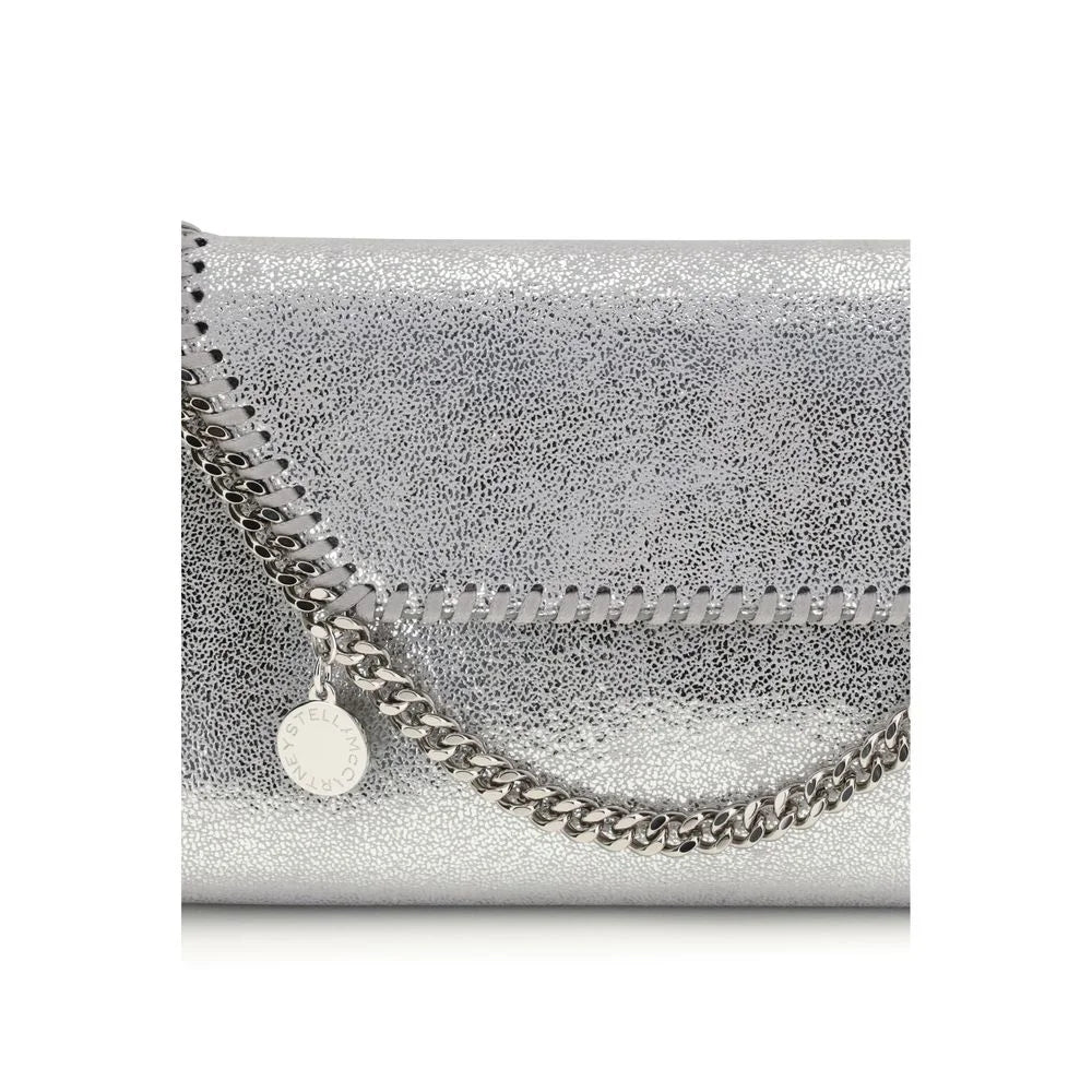 Stella McCartney Falabella Metallic Finish Shoulder Bag Sparkles Boldly