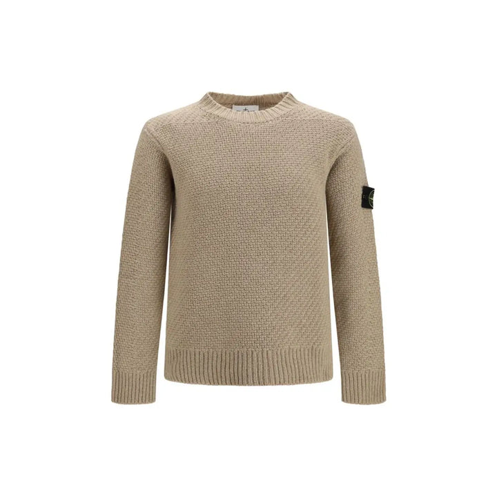 Stone Island Beige Wool Oves Aries Sweatshirt