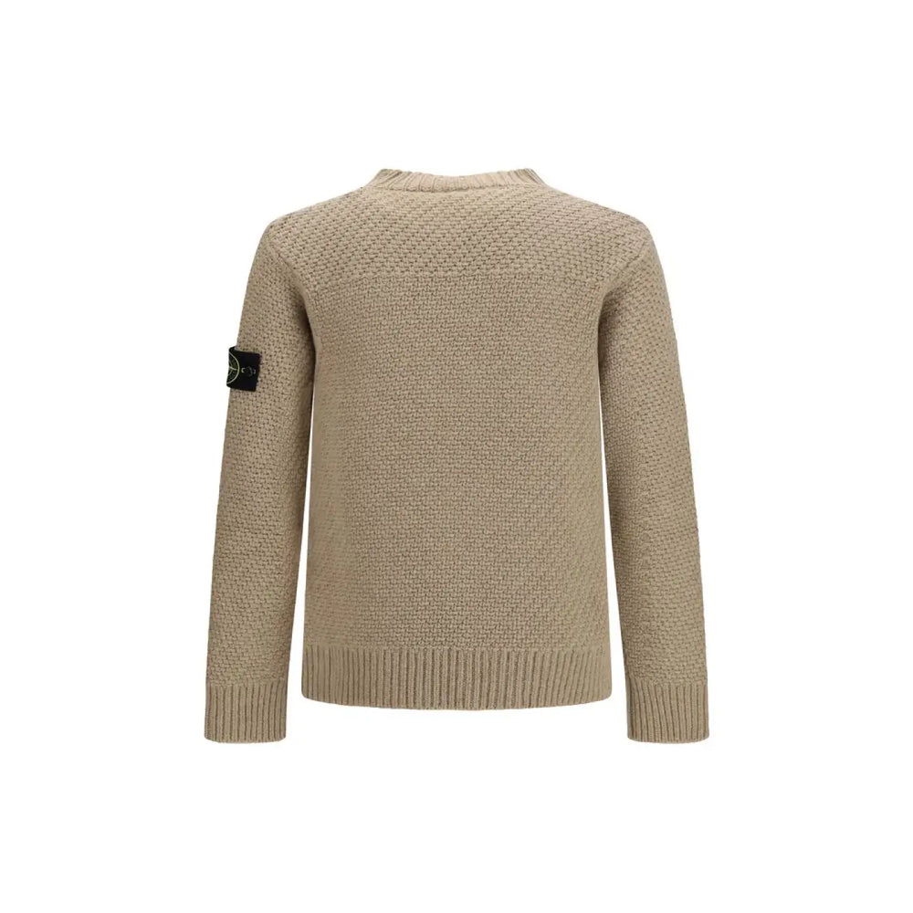 Stone Island Beige Wool Oves Aries Sweatshirt