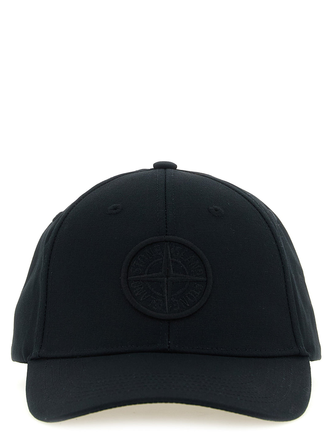 Stone Island Black Cotton Cap (baseball Hat)