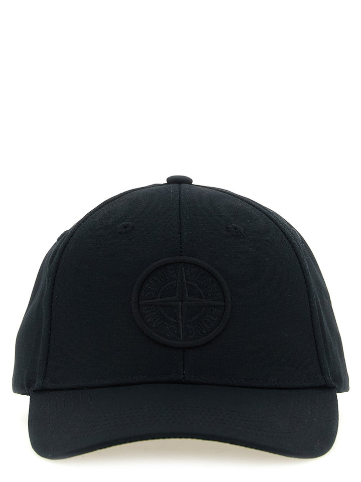 Stone Island Black Cotton Cap (baseball Hat)