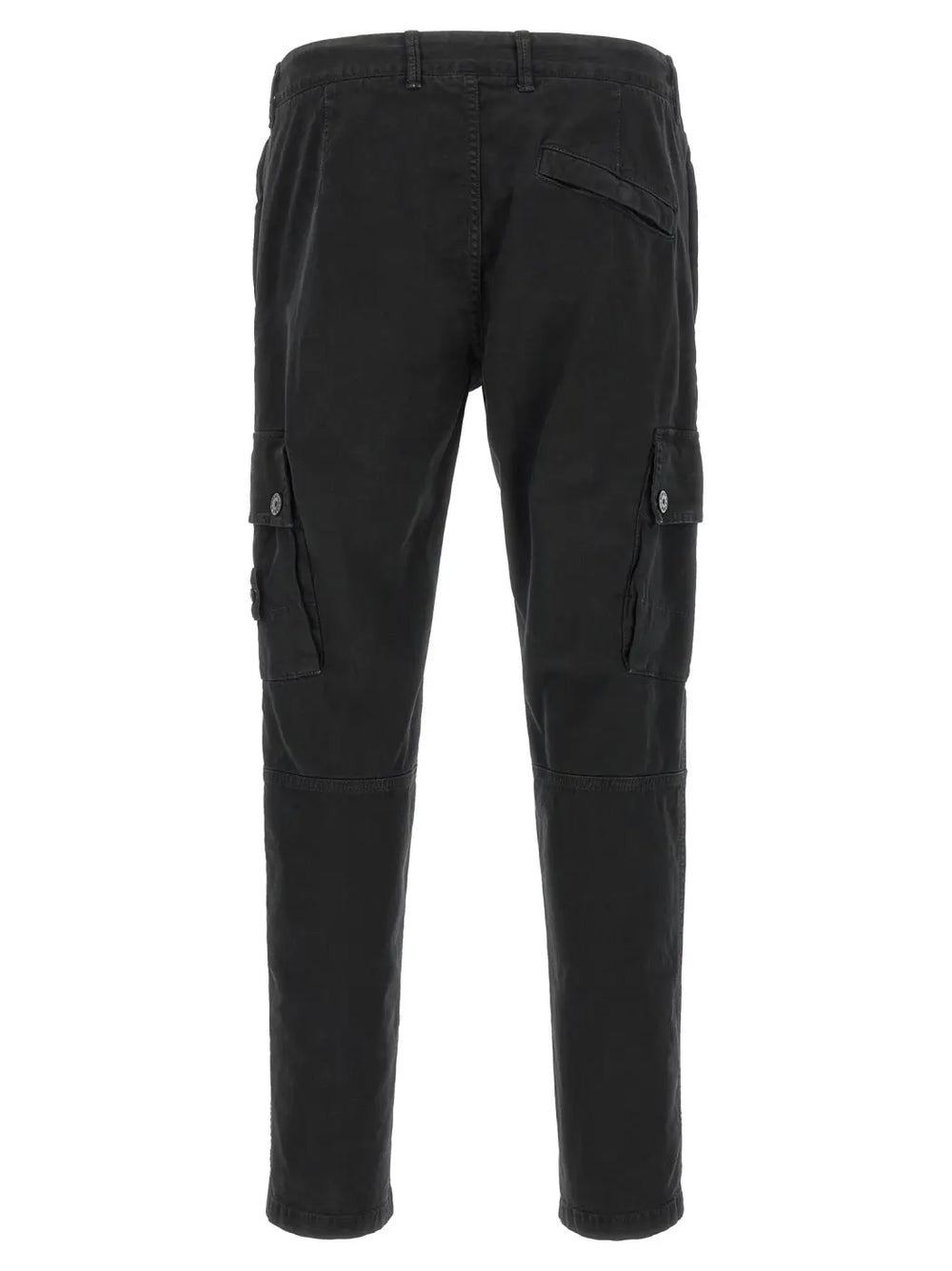 Stone Island Black Cotton Cargo Pants