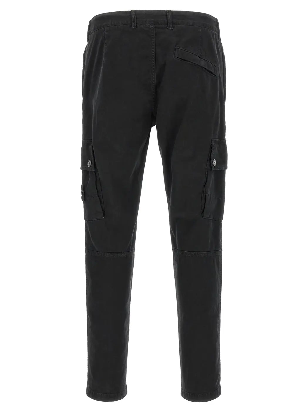 Stone Island Black Cotton Cargo Pants