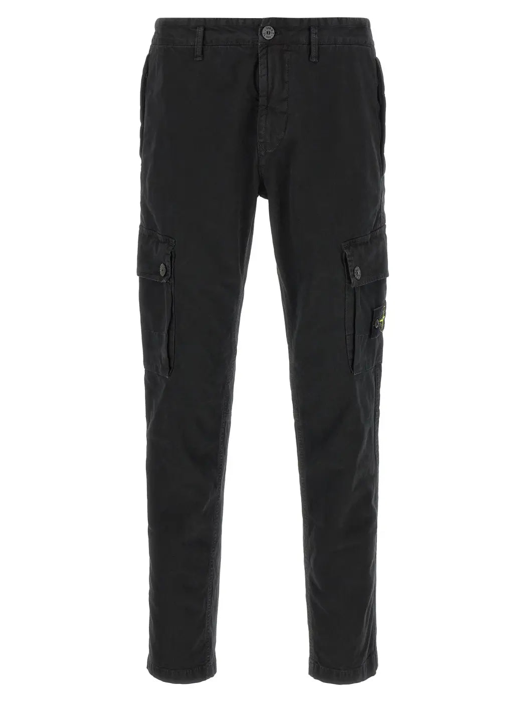 Stone Island Black Cotton Cargo Pants