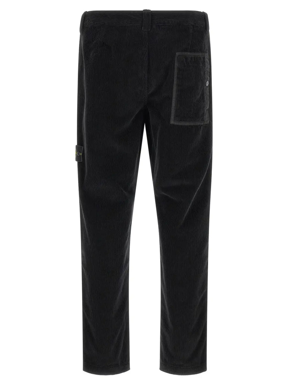 Stone Island Black Cotton Casual Pants