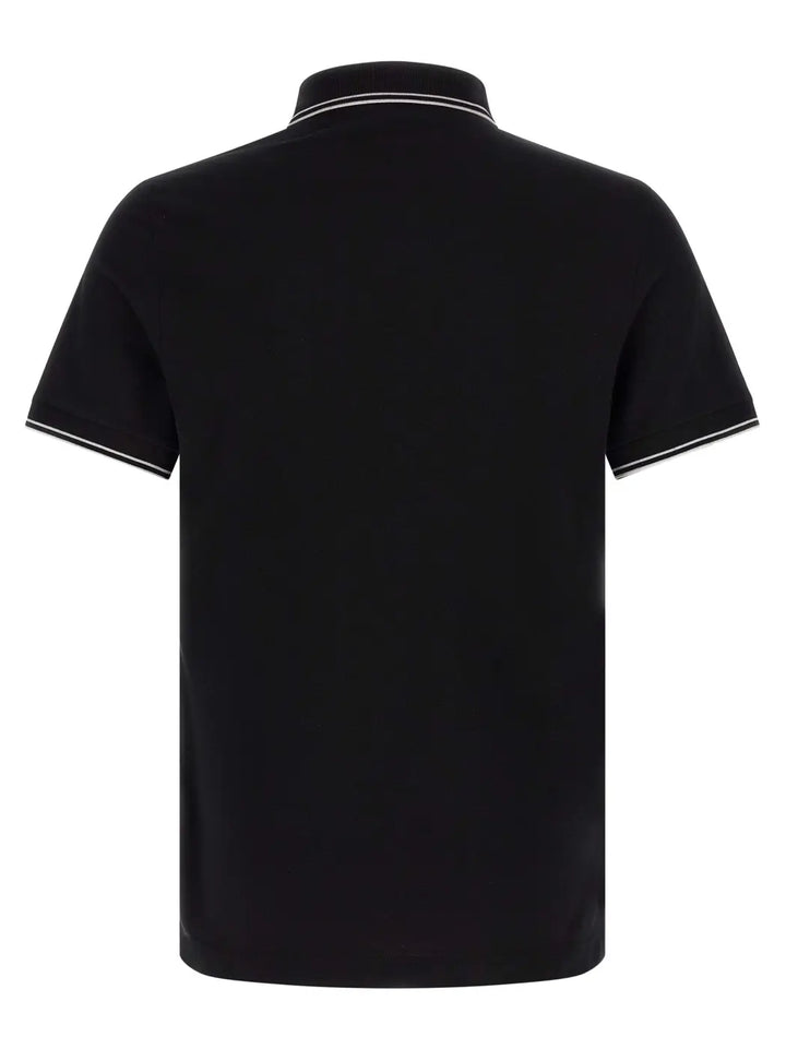 Stone Island Black Cotton Polo Shirt