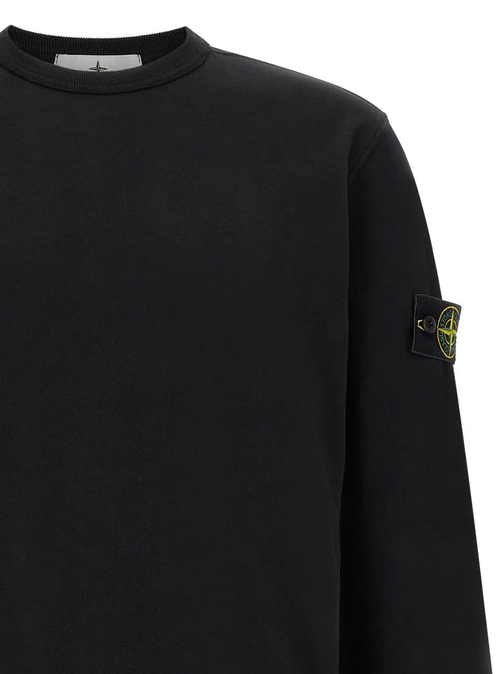 Stone Island Black Cotton Sweatshirt