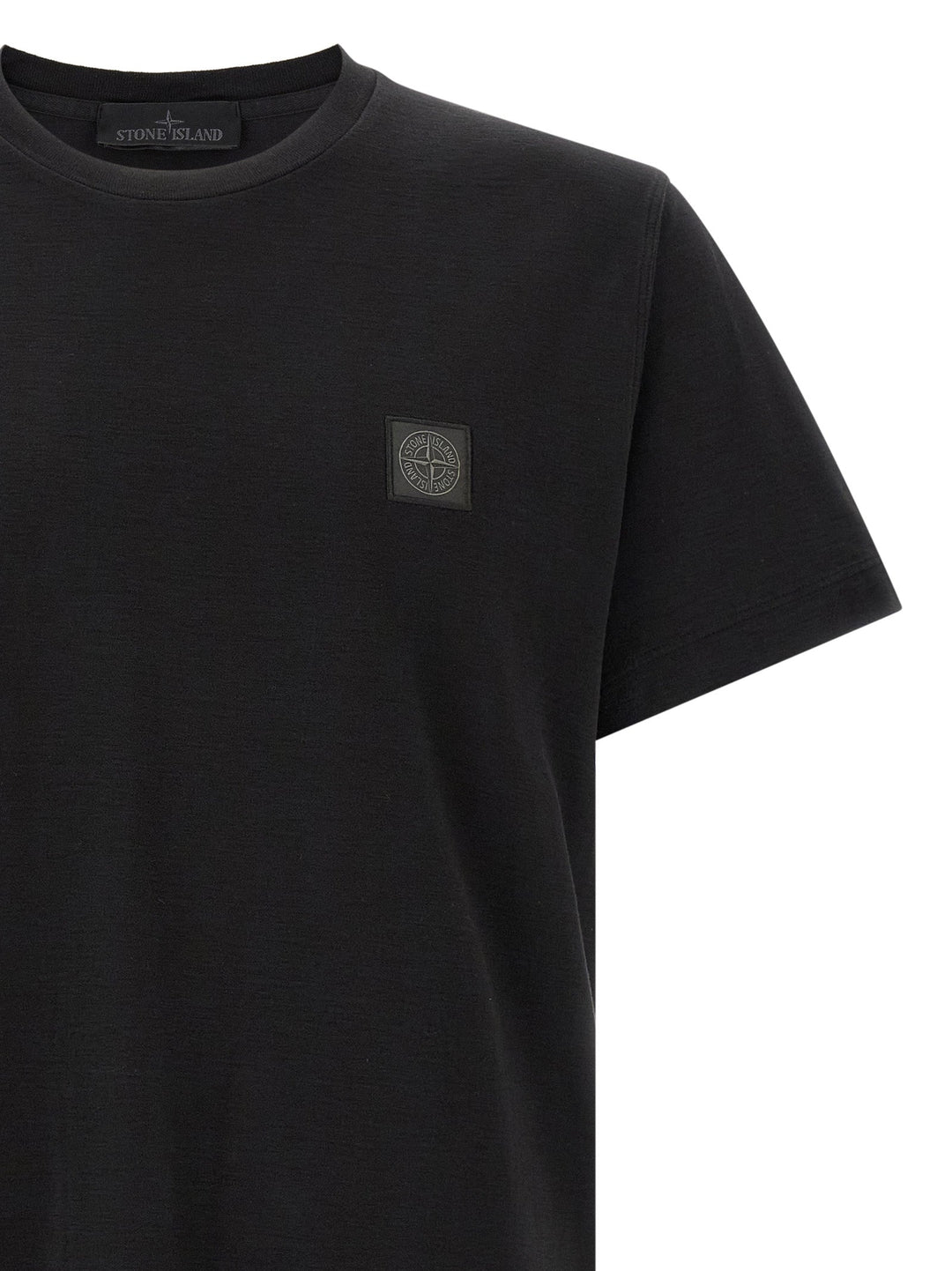 Stone Island Black Cotton T-shirt