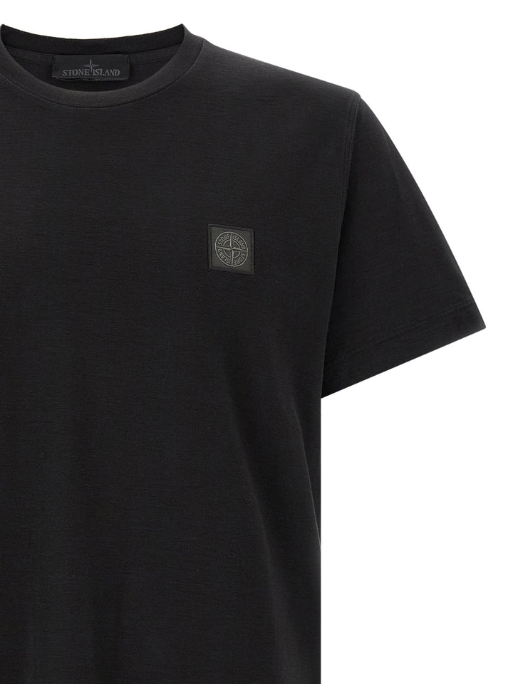 Stone Island Black Cotton T-shirt