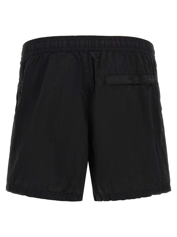 Stone Island Black Polyamide Cargo Shorts