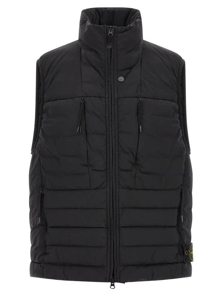 Stone Island Black Polyamide Sleeveless Jacket